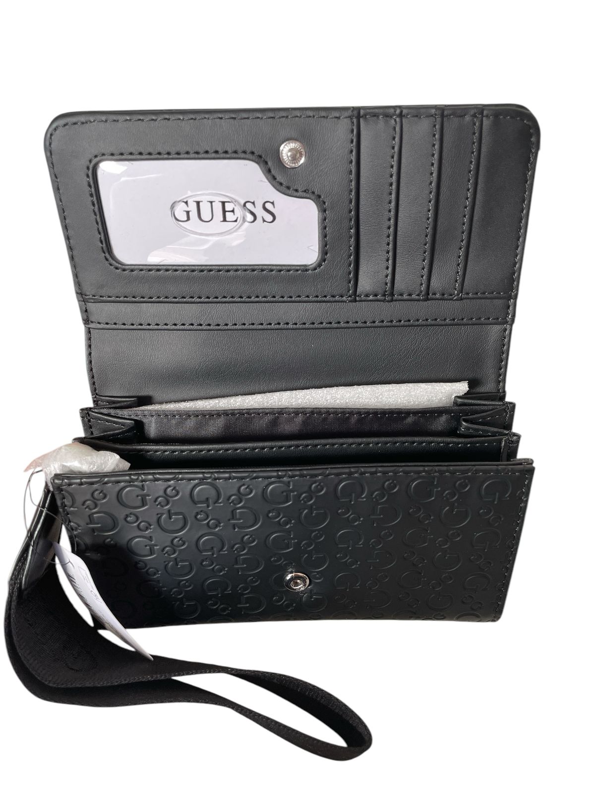 Monedero GUESS Negro con Correa – Estilo Sofisticado, Elegante, Siempre Contigo