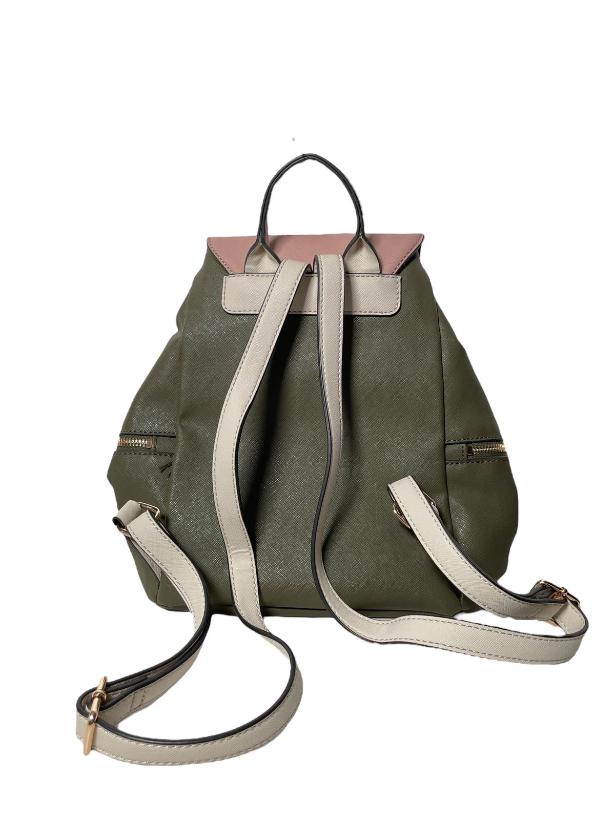 Mochila Guess “Urban Chic” – Verde militar con un toque rosa femenino