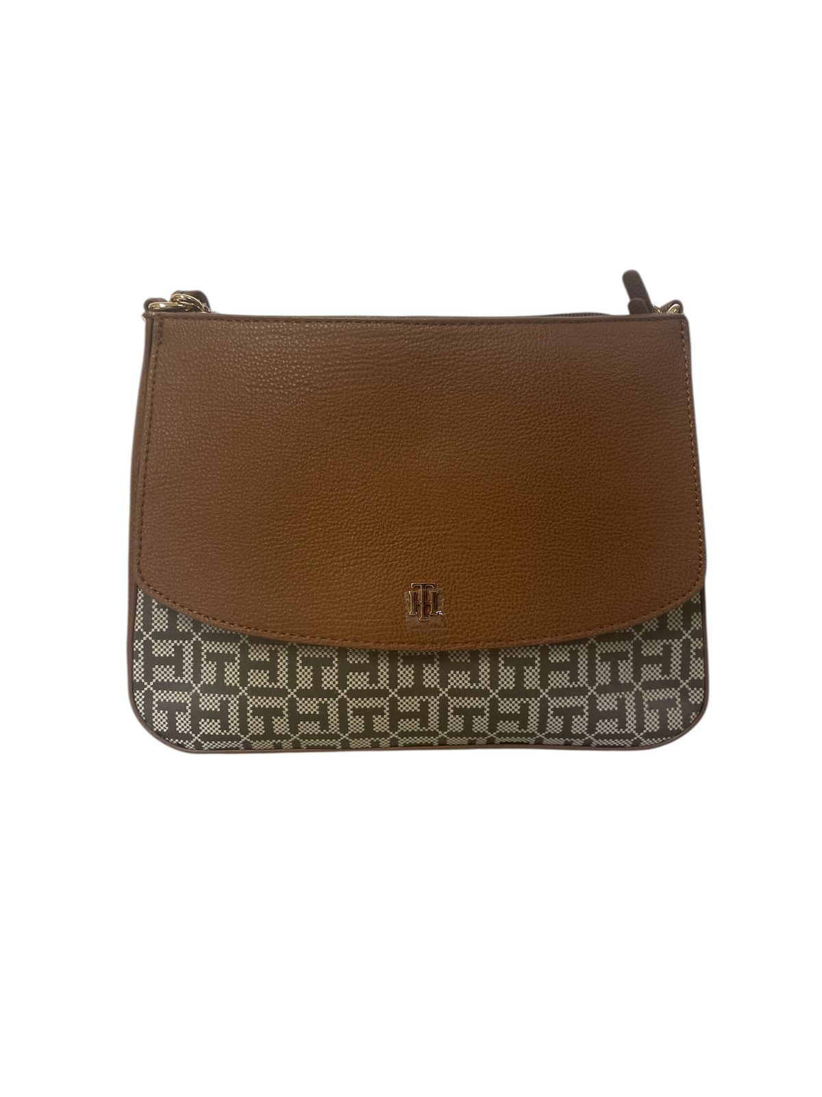 Bolso Tommy Hilfiger Original Café con Monograma – Crossbody Clásico Elegante