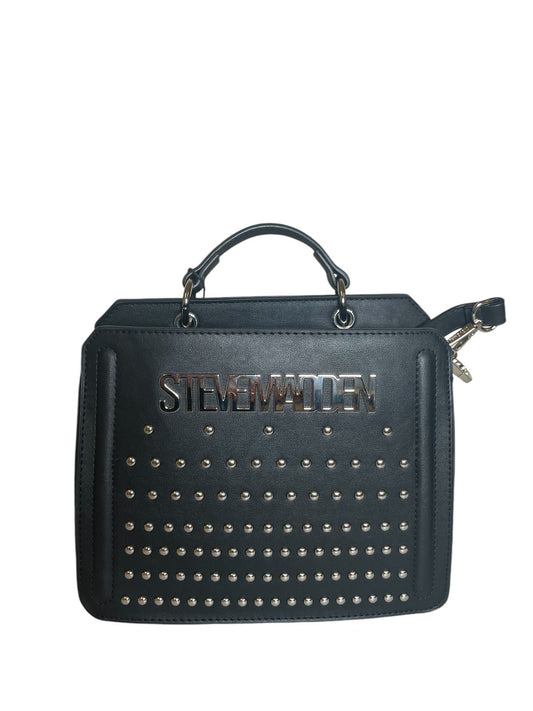 Bolsa Viral Steve Madden Negra con Perlas Plateadas – Glamour que impone tendencia