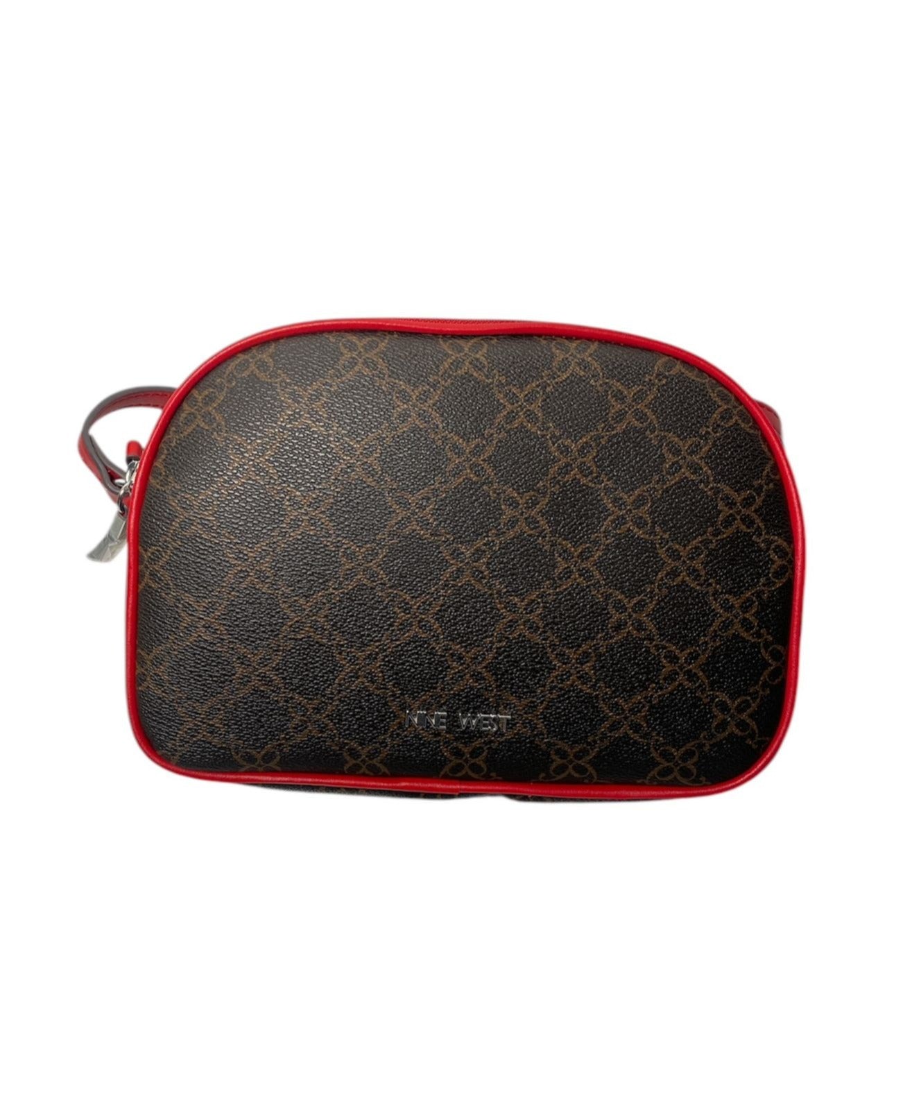 Crossbody Nine West Marrón con Rojo – Elegancia Compacta, Estilo con carácter